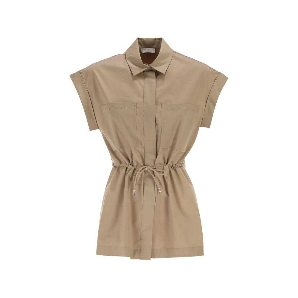 Блузка с короткими рукавами и кулиской 1