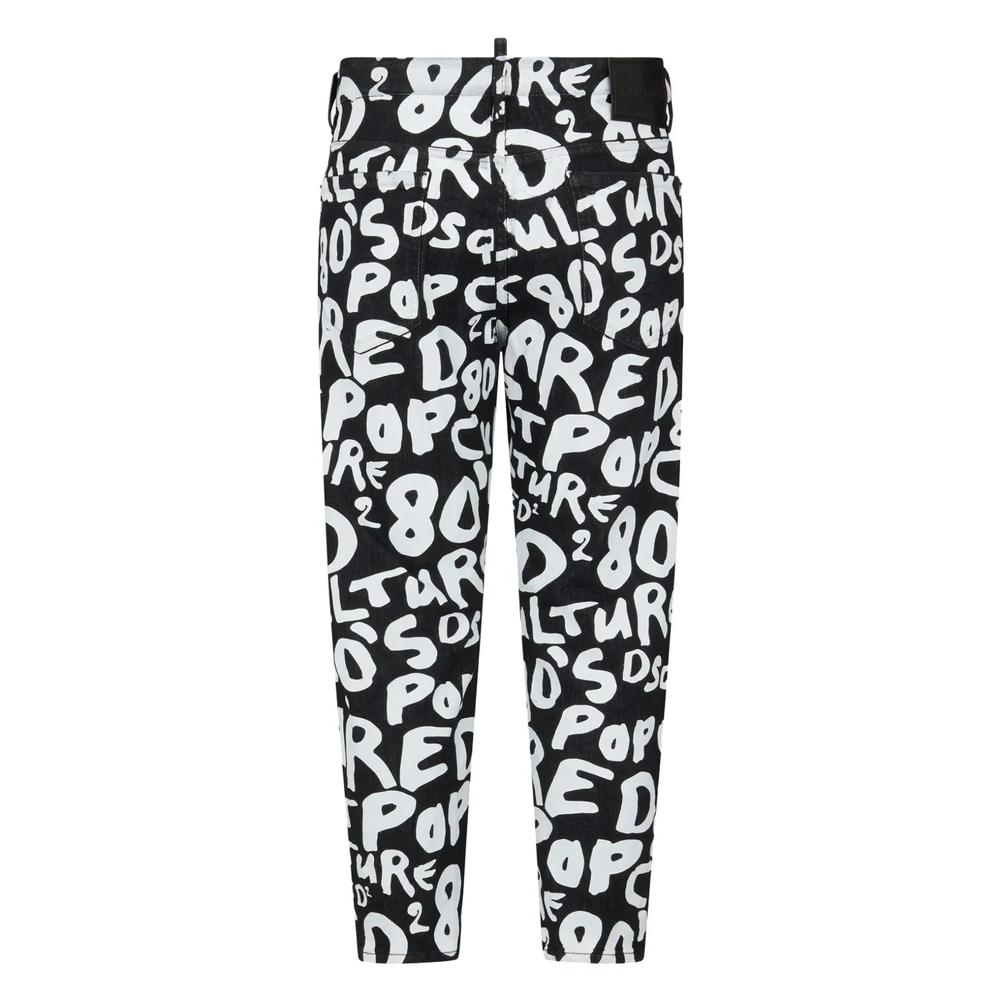 text-print slim-fit jeans 2