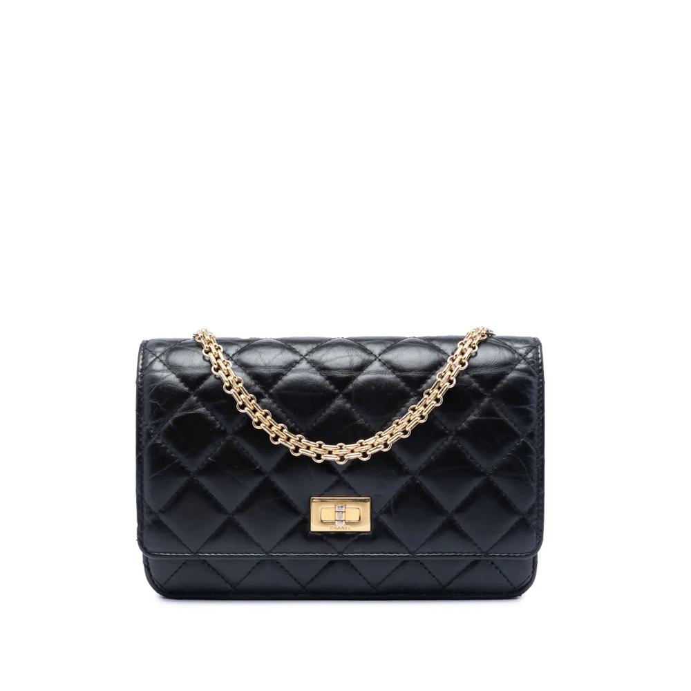 Сумка через плечо Quilted Aged Calfskin Reissue 2.55 Wallet on Chain (2019 год) 1