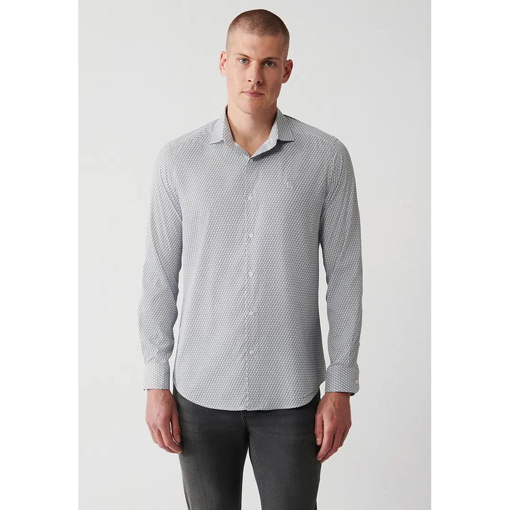 Принтованная рубашка slim fit 1
