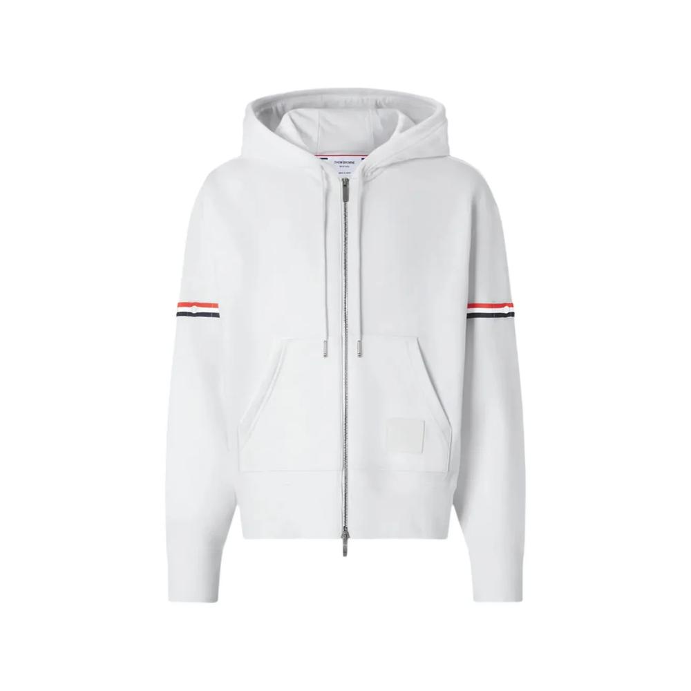 loopback jersey armband relaxed zip-up hoodie 1