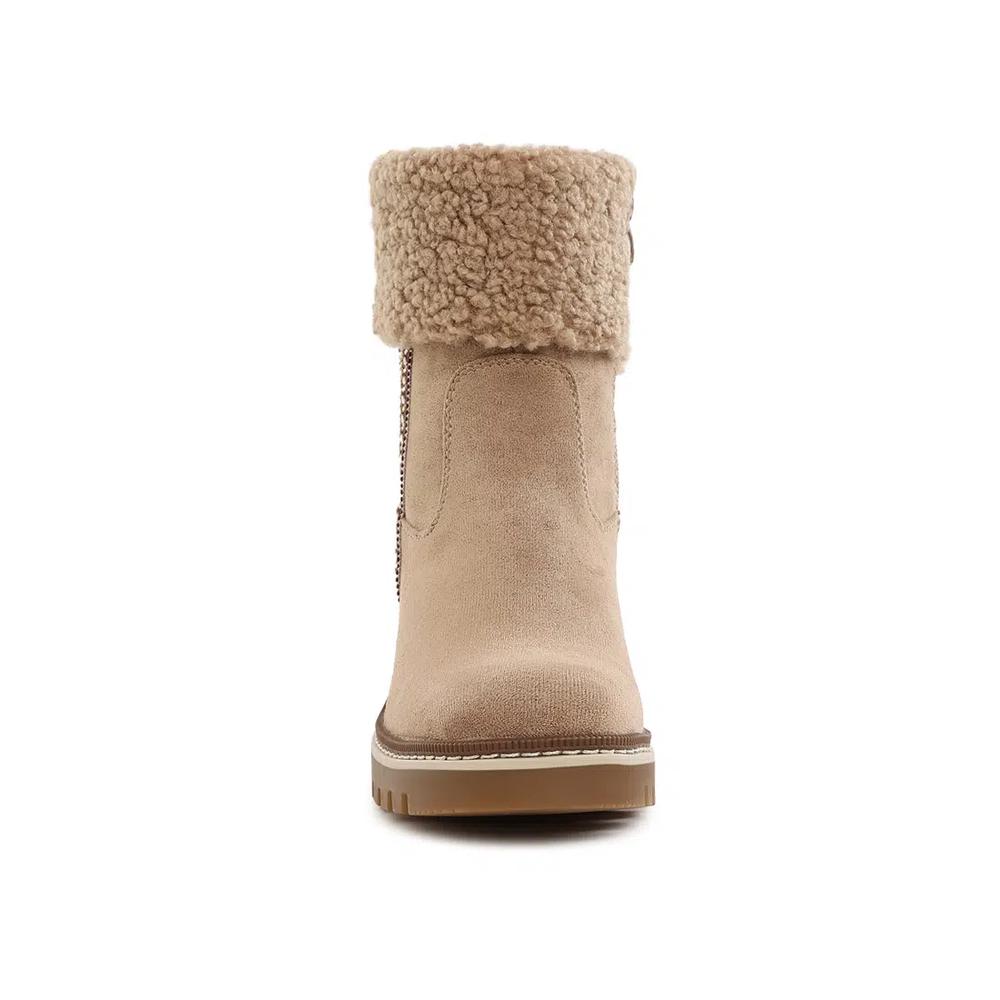 Сапоги из искусственного меха с вышивкой цвета Beige 4