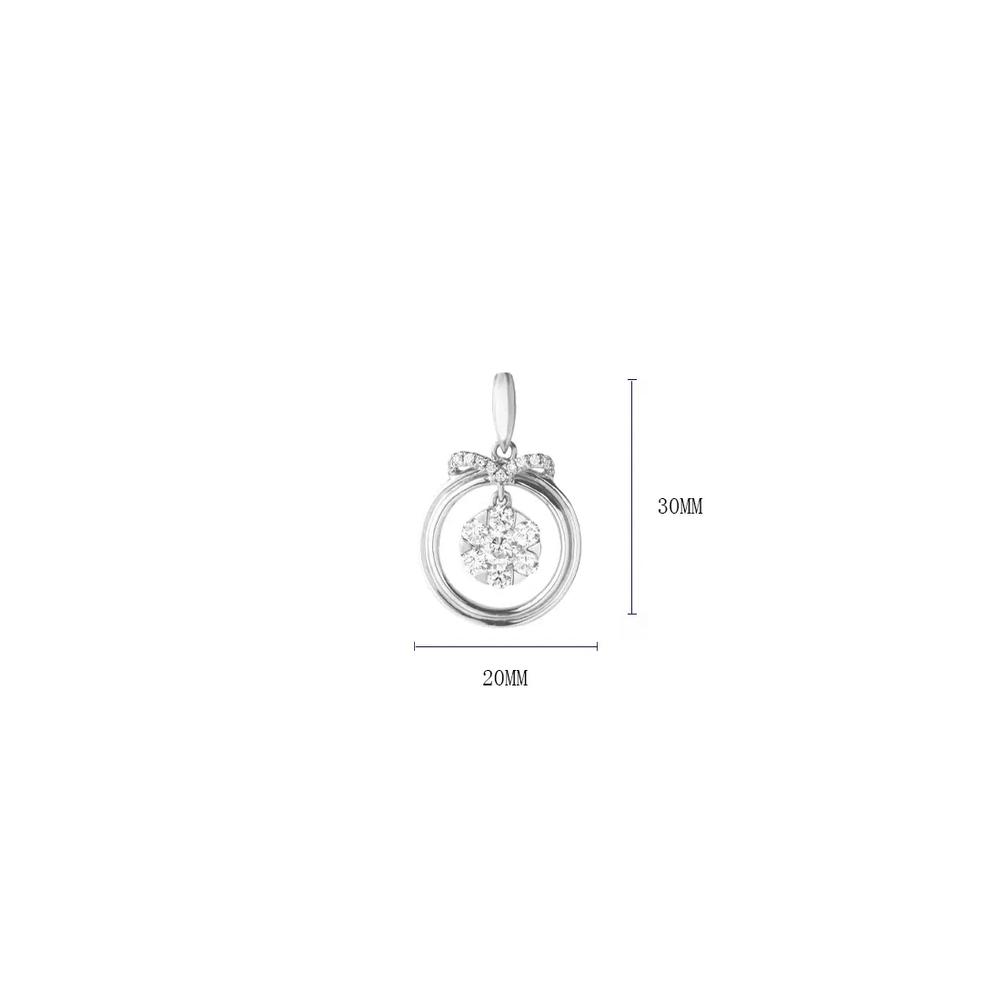 GOLDHEART Espoir, бриллиантовый кулон, белое золото 375+палладий (P5249) 4