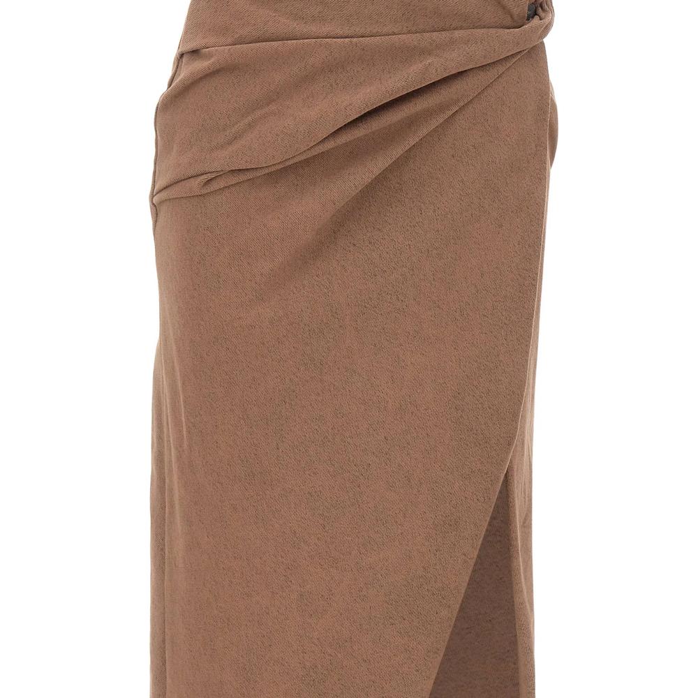 draped denim midi skirt 7