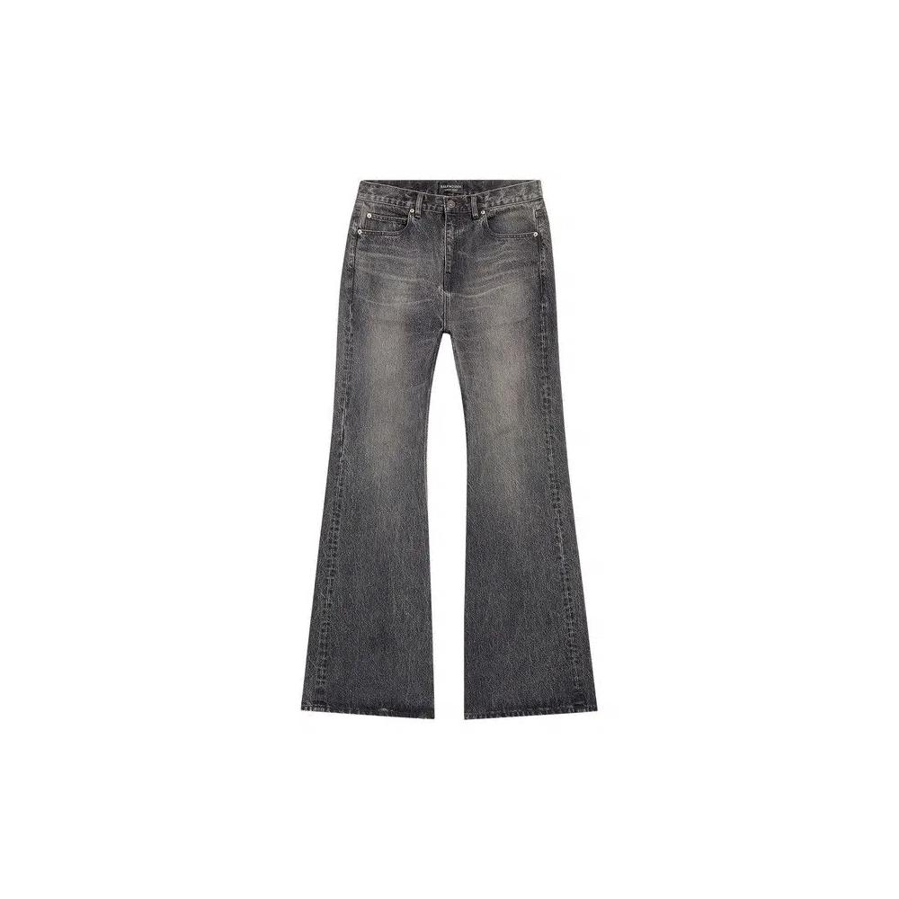 Брюки Balenciaga Flared Pants 'Wash Black/Marigold' 1
