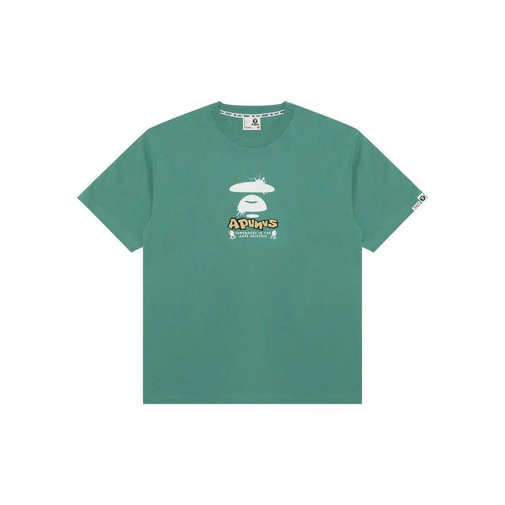 Футболки AAPE Unvs Moonface Graphic Tee 'Blue/Yellow' 1