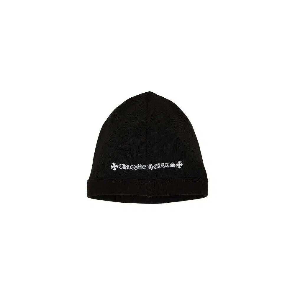 Шапки-бини Chrome Hearts Skully Cross Logo Beanie 'Black/White' 2
