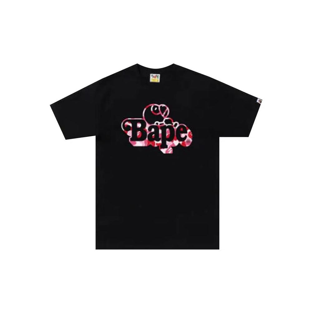 Футболка BAPE ABC Camo Milo On Tee 'Черный/Розовый' 1