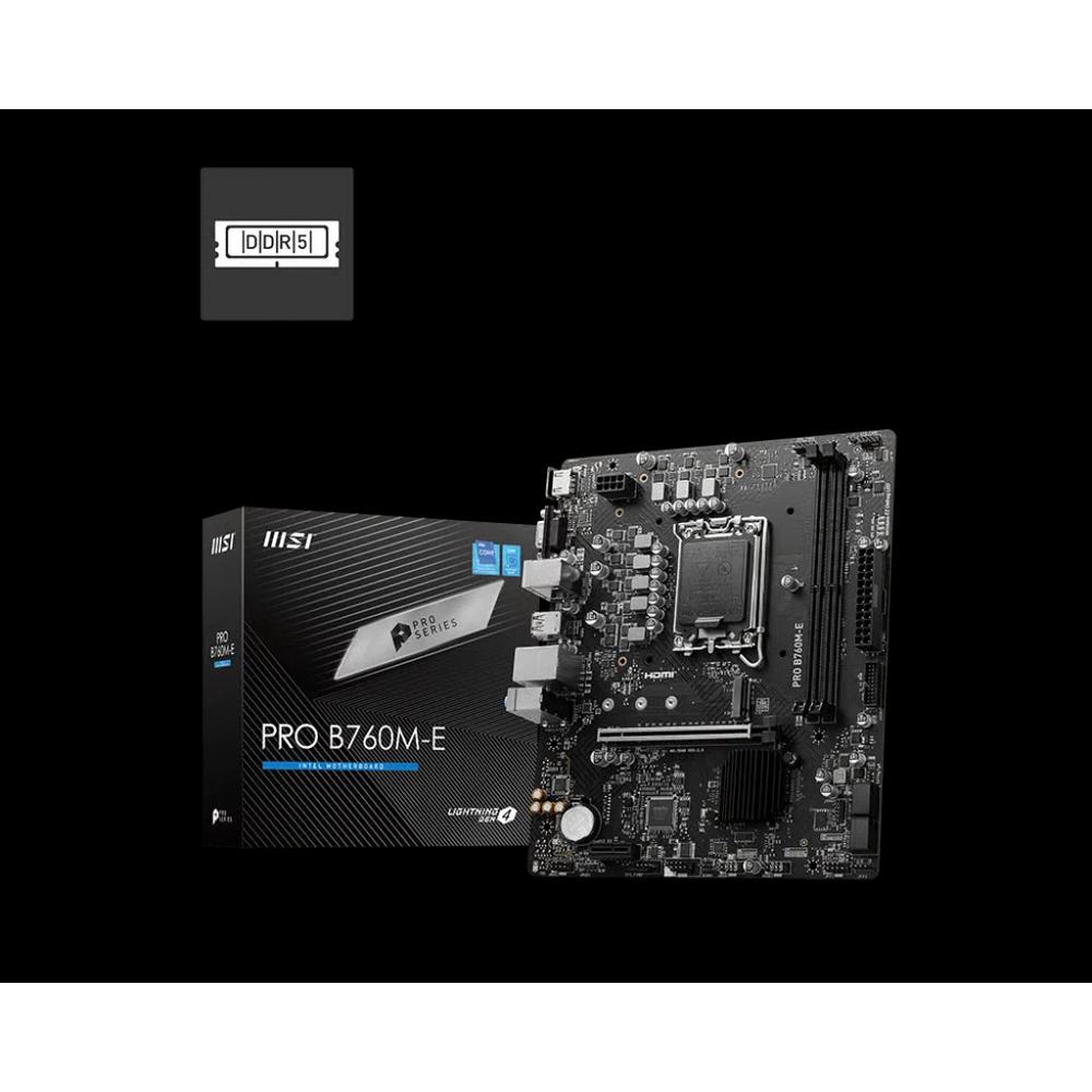 MSI PRO B760M-E Micro-ATX материнская плата (DDR5) 1
