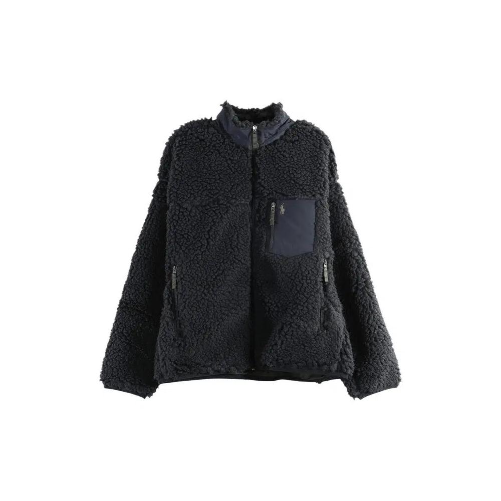 Куртки на молнии Polo Ralph Lauren Long Sleeve Shaggy Hi-Pile Full Zip Jacket 'Black' 1