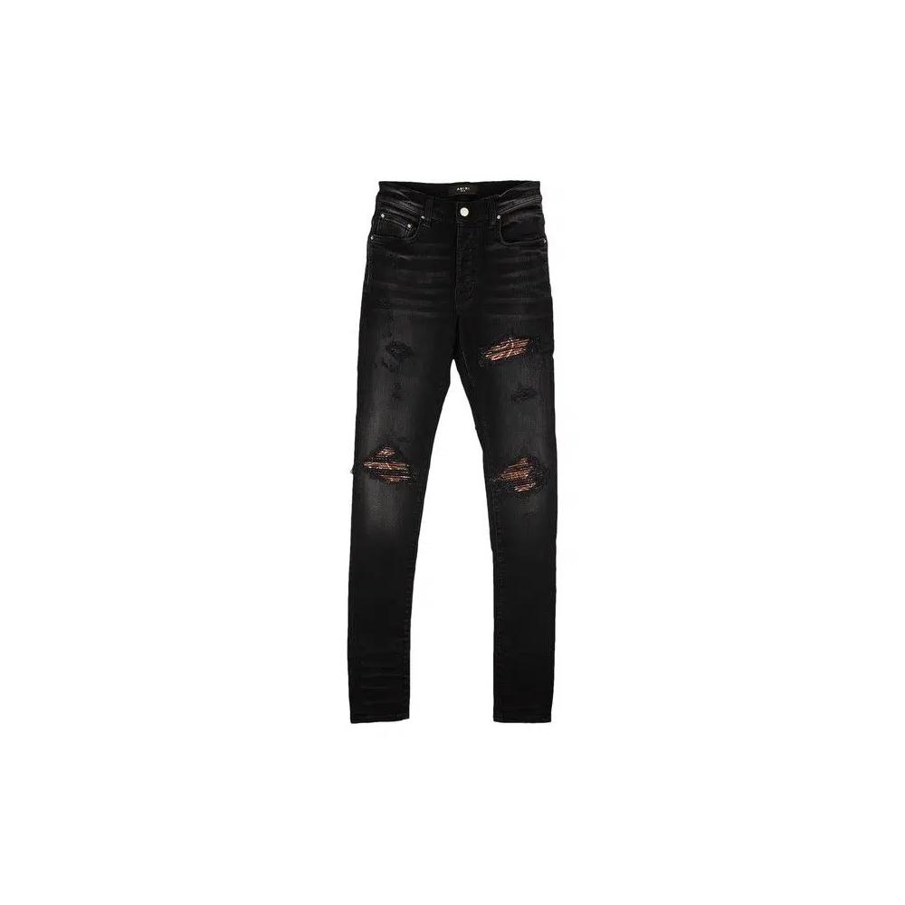 Amiri Distressed MX1 Bandana Skinny Jeans 'Черный' 1