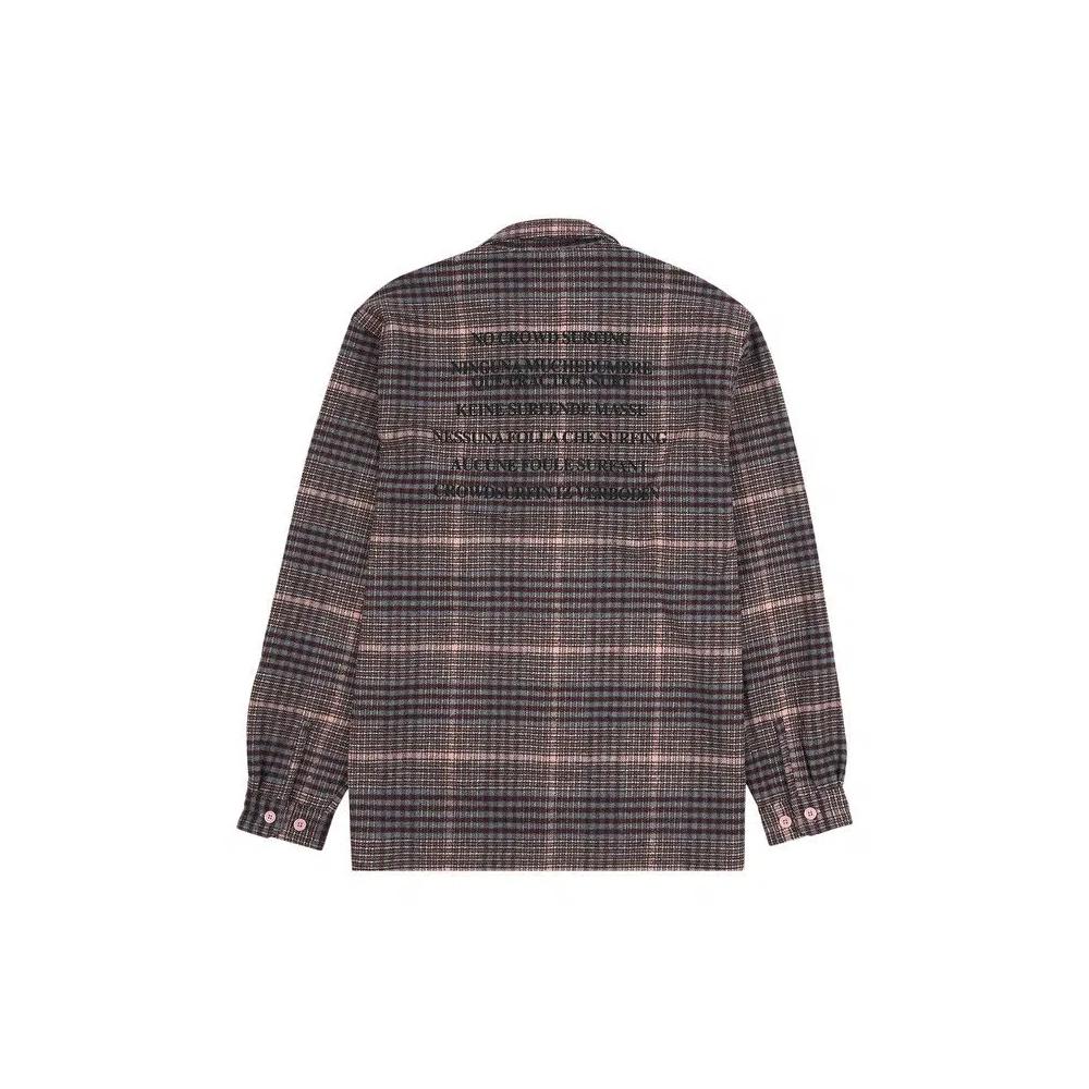 Фланелевые рубашки Pleasures Surfing Flannel Overshirt 'Pink' 2