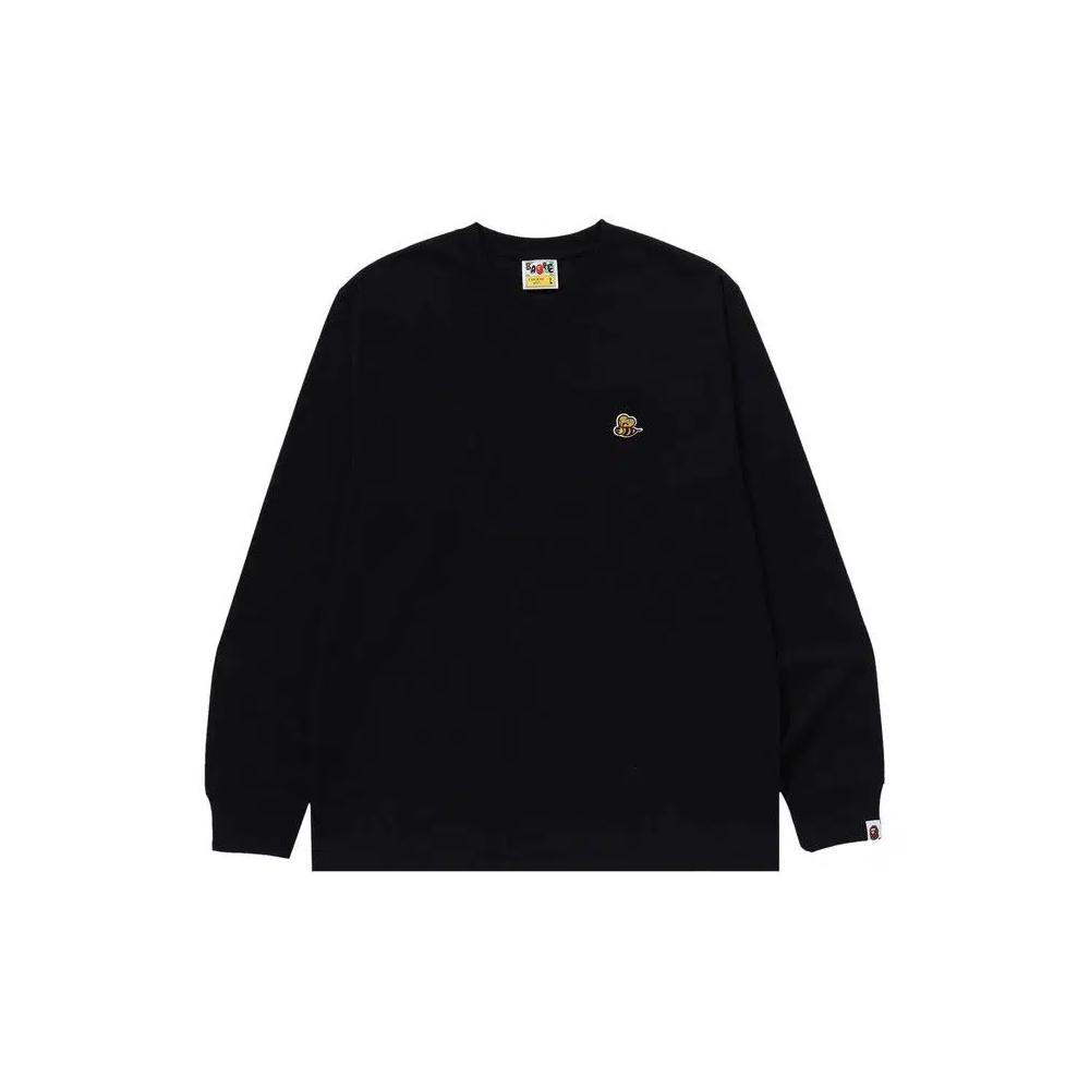 Футболки с длинным рукавом BAPE Bee One Point Long-Sleeve Tee 'Black' 1