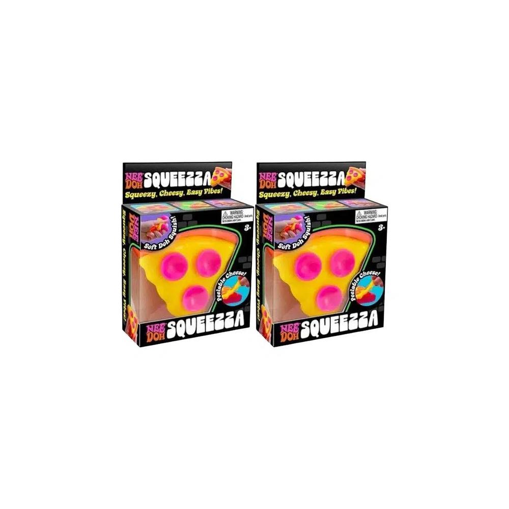 Игрушки и игровые наборы NeeDoh Squeeza Pizza Squishy Fidget Toy Crust 2x Lot 'Yellow' 1