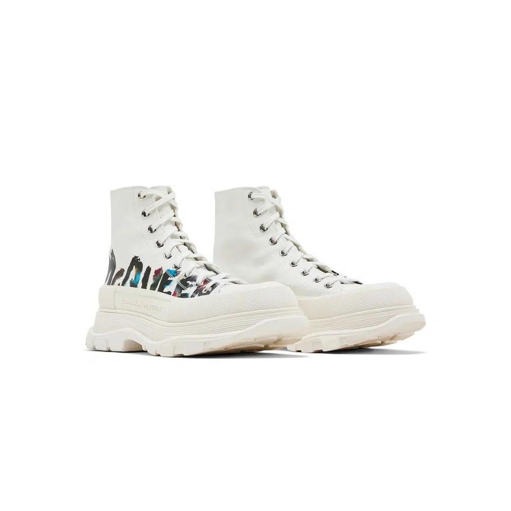 Кроссовки Alexander McQueen Tread Slick Boot 'Graffiti Logo - White Multi-Color' 8