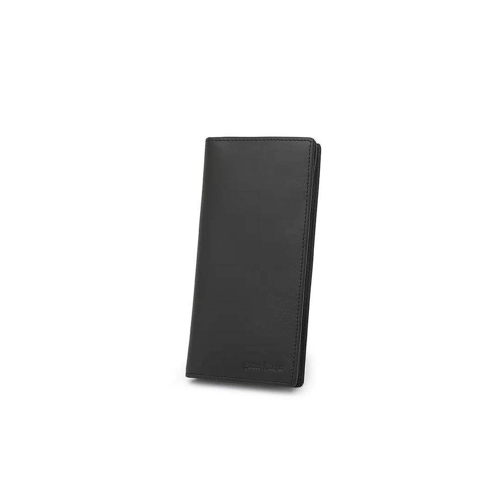 Мужской кожаный бифолд-кошелек с защитой RFID - Черный 2