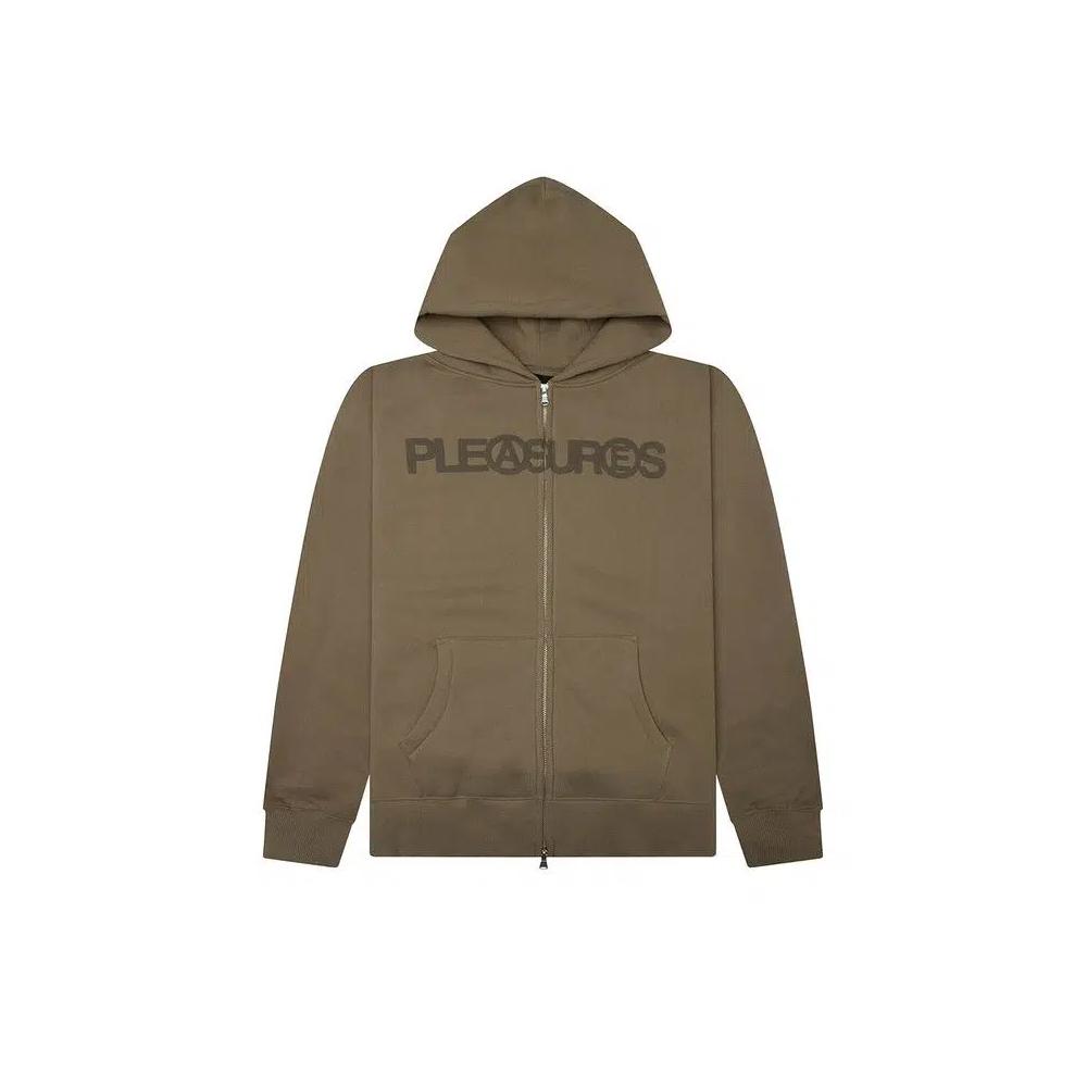 Толстовка на молнии Pleasures Zine Zip Hoodie 'Mud' 1