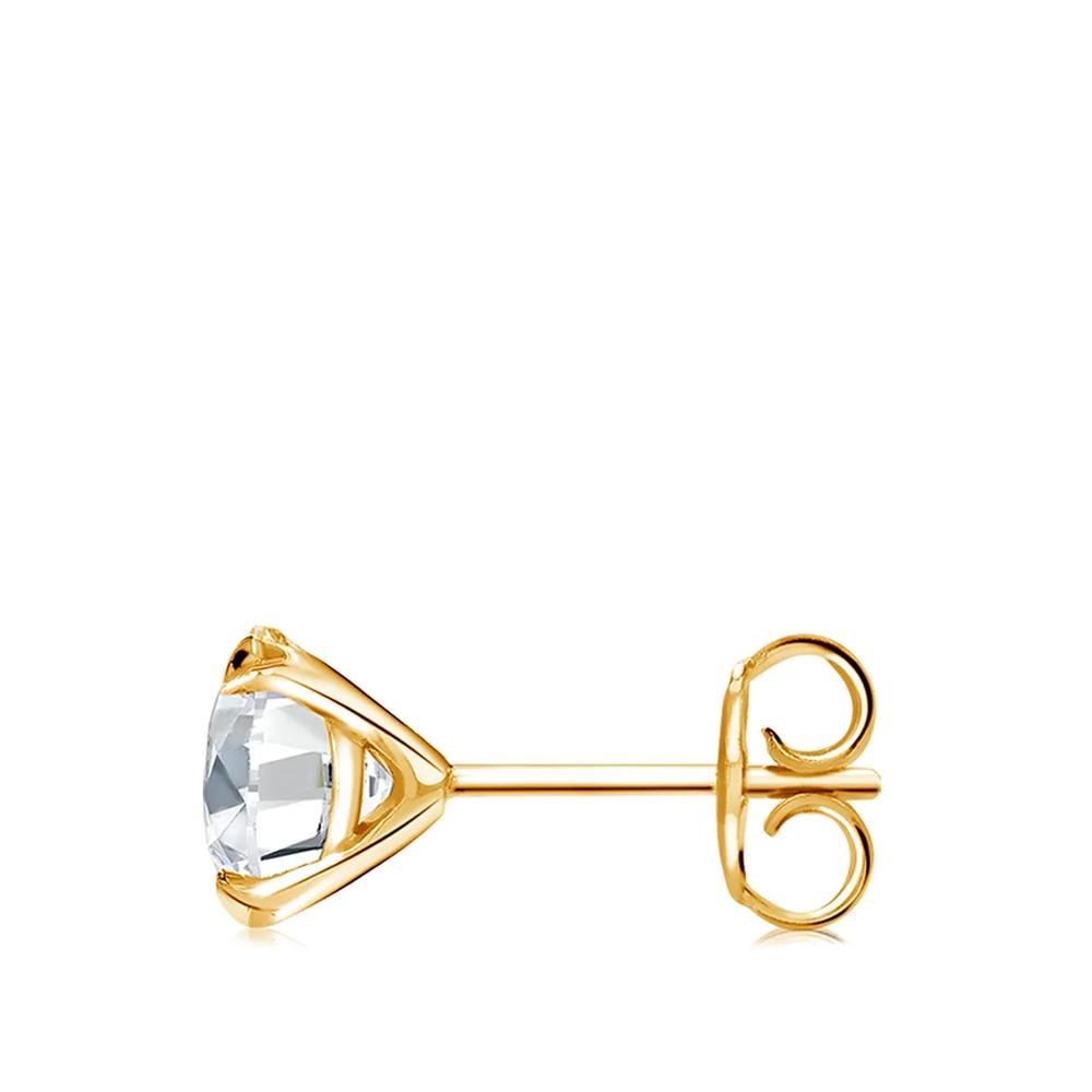 Серьги-гвоздики Windsor из желтого золота с бриллиантами 2