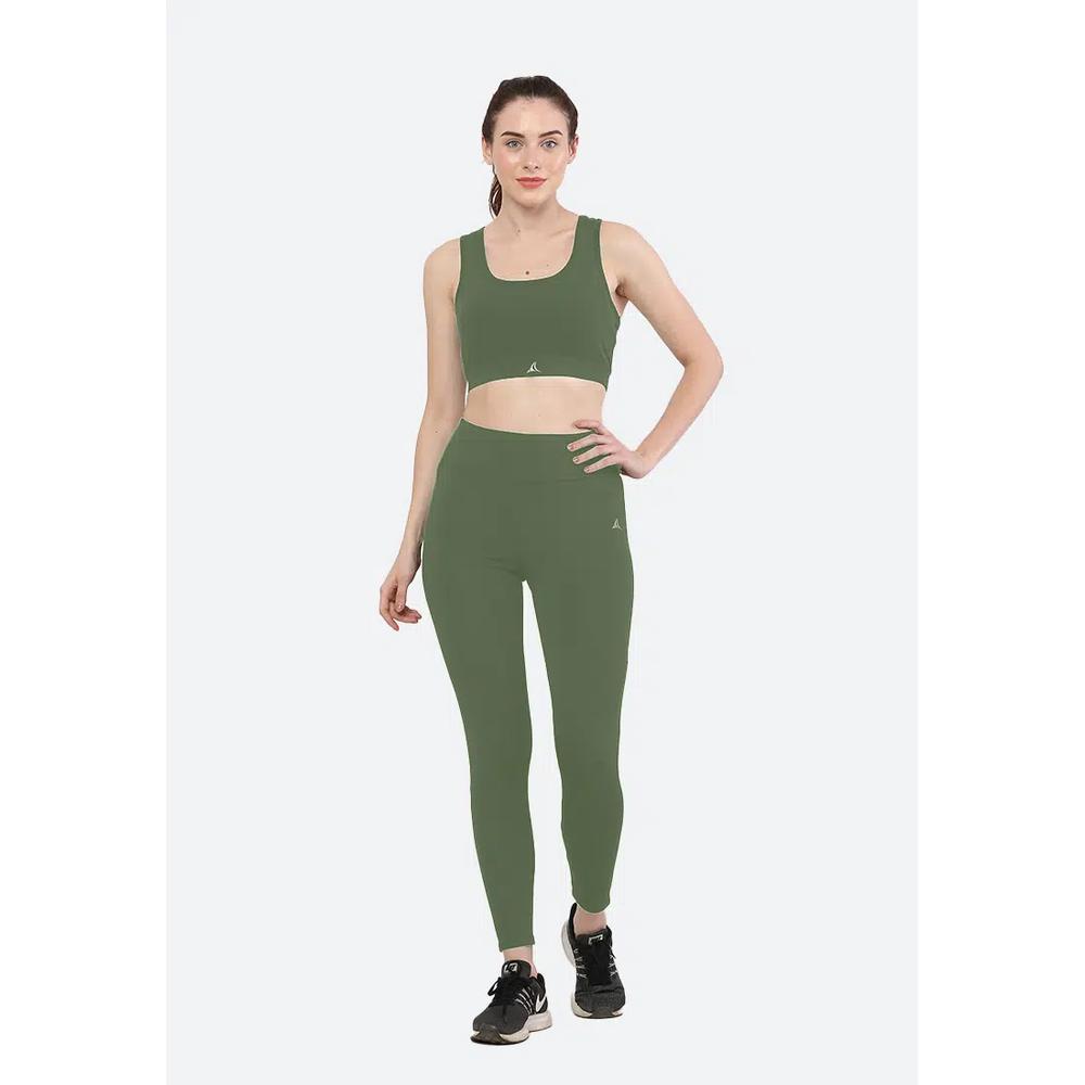 Базовые леггинсы для тренировок/бега Olive Basic Essential Coord 4