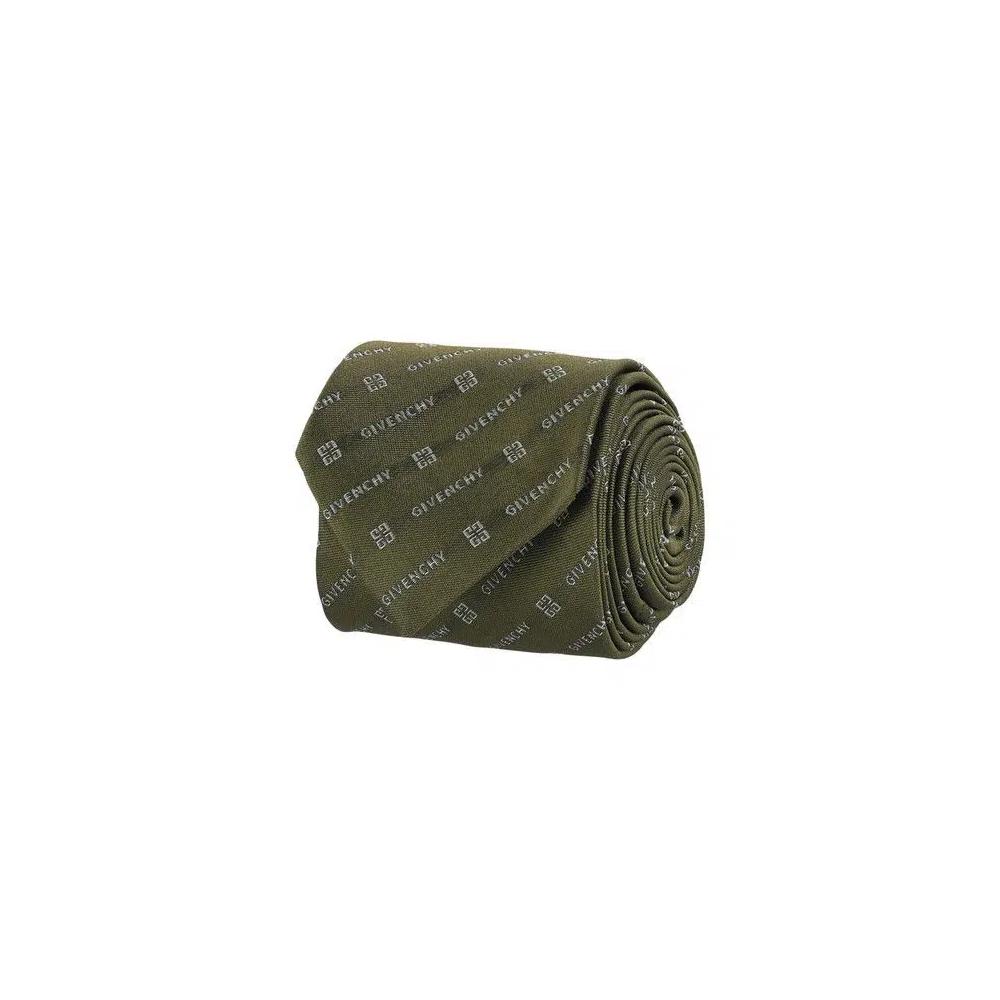 Галстуки Givenchy Diagonal 4G Silk Tie 'Almond Green/Natural' 2