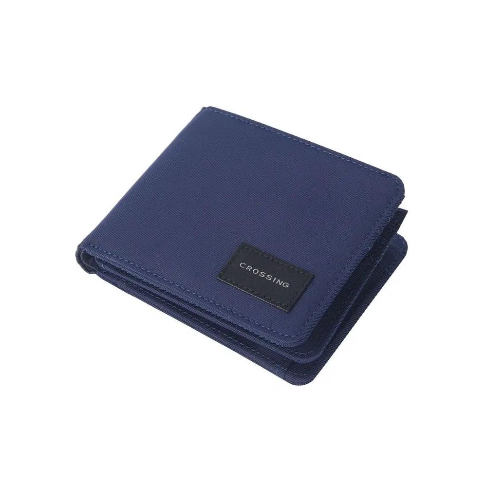 RFID-бумажник-книжка Crossing с отделением для монет и клапаном для карт V2 - Темно-синий 3