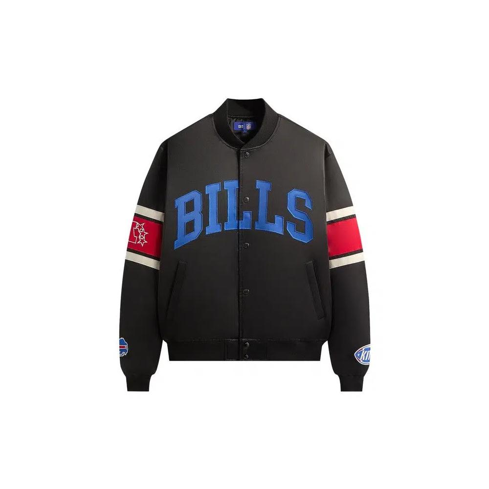 Бомберы Kith For The NFL Buffalo Bills Satin Bomber Jacket 'Черный' 1