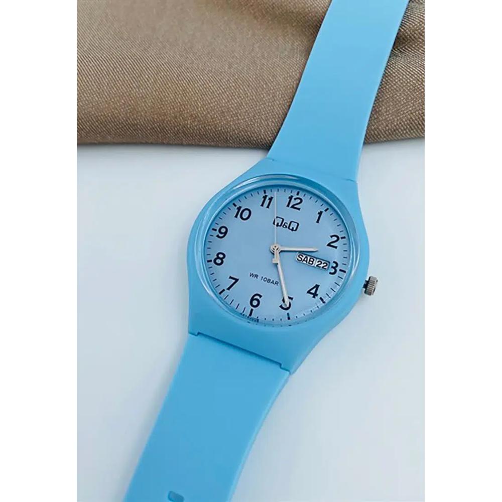 Часы Citizen A212J006Y мужские аналоговые с синим резиновым ремешком 4