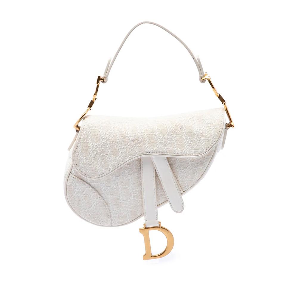 Сумка-сэтчел Oblique Embroidered Canvas Saddle Bag размера мини (2020 год) 1