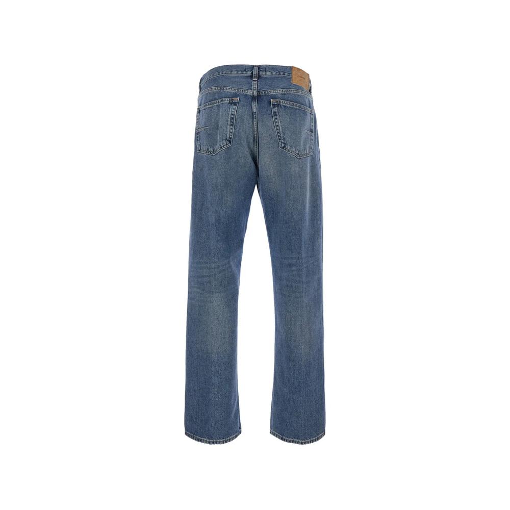 washed-effect straight-leg jeans 2