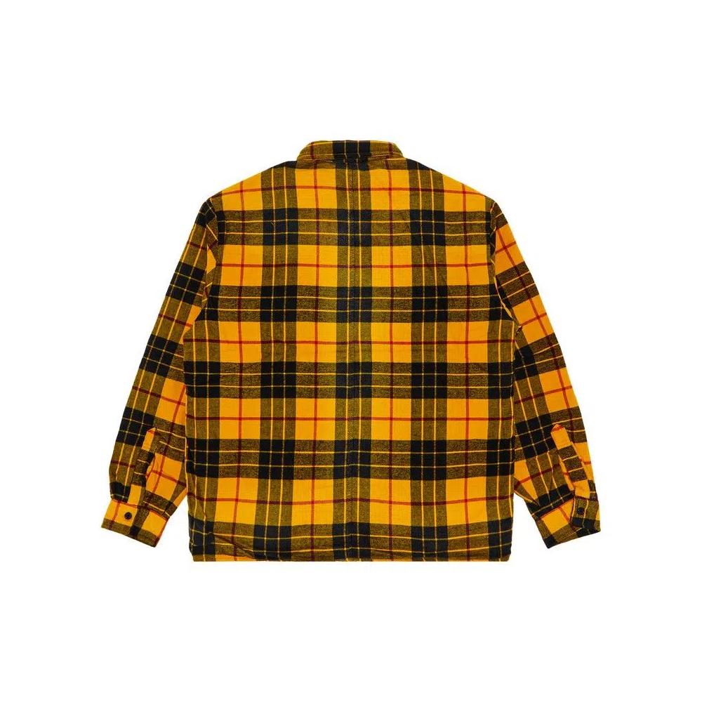 Фланелевые рубашки Supreme Quilted Plaid Shirt 'Yellow' 2