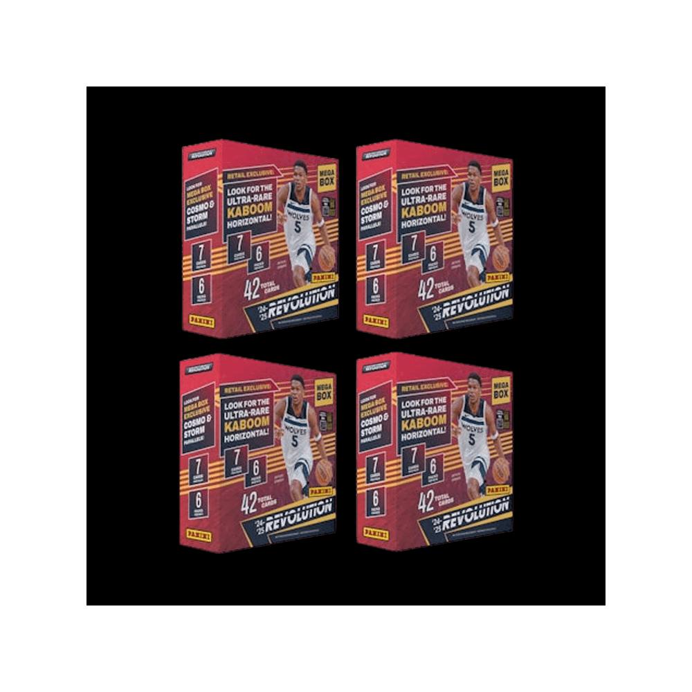 Спортивные карточки 2024-25 Panini Revolution Basketball Mega Box 4x Lot 1
