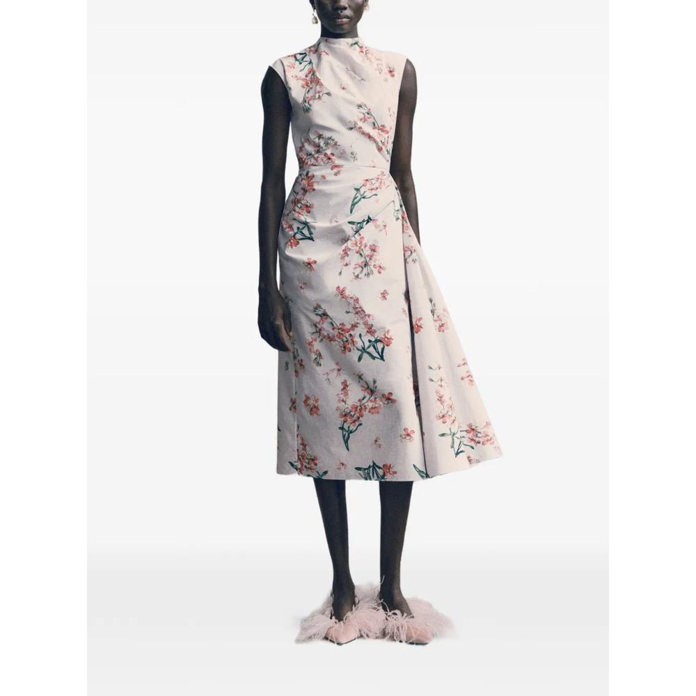 floral-print draped dress 2