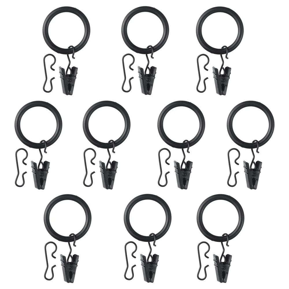 SYRLIG кольцо для штор с зажимом и крючком 1
