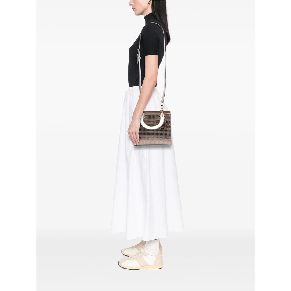 2016 Medium Metallic Patent Microcannage Lady Dior satchel 2