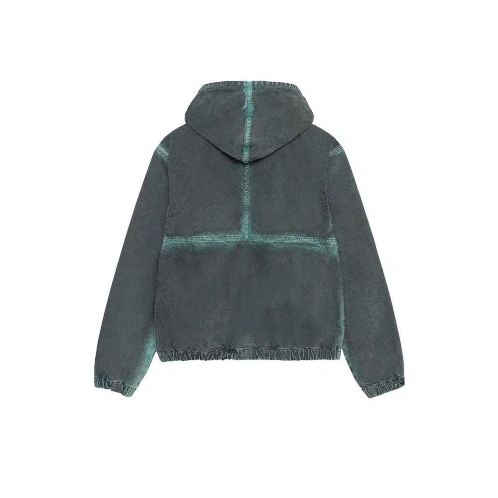 Куртки Stussy Spray Dye Hooded Work Jacket 'Black' 2