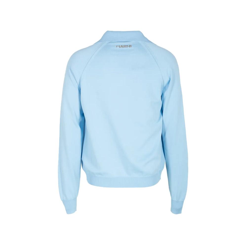 pointelle-knit button-up sweater 2