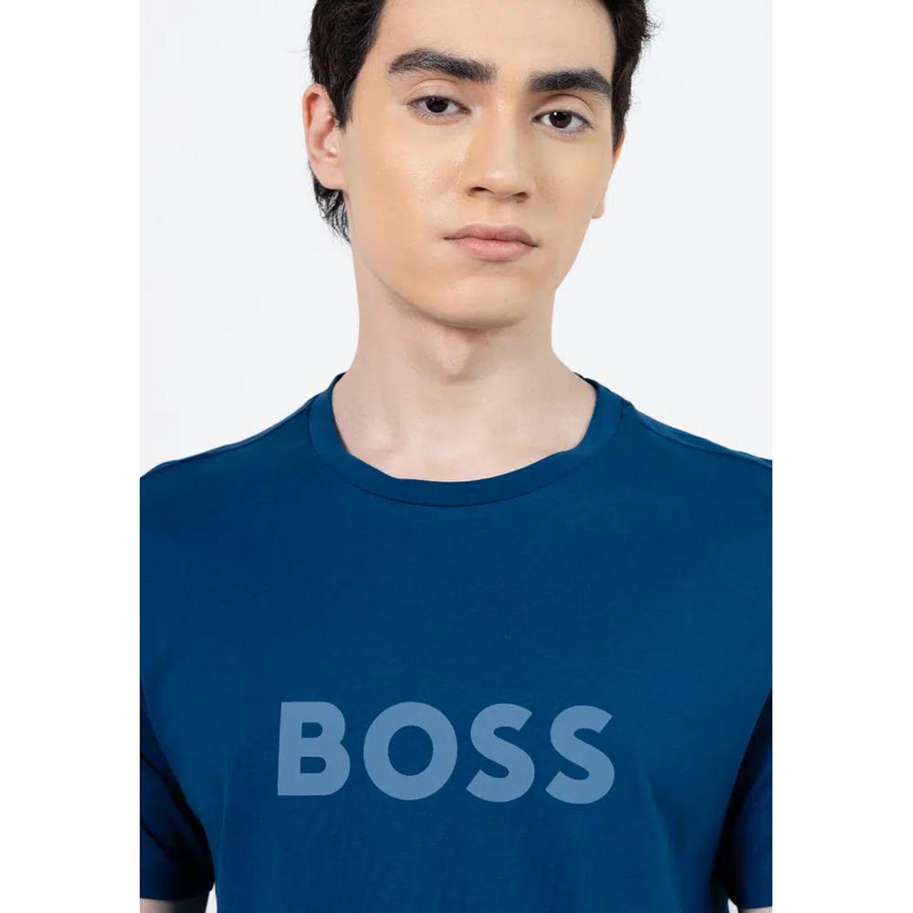 Пляжная футболка из хлопкового джерси с принтом логотипа - BOSS Business 3