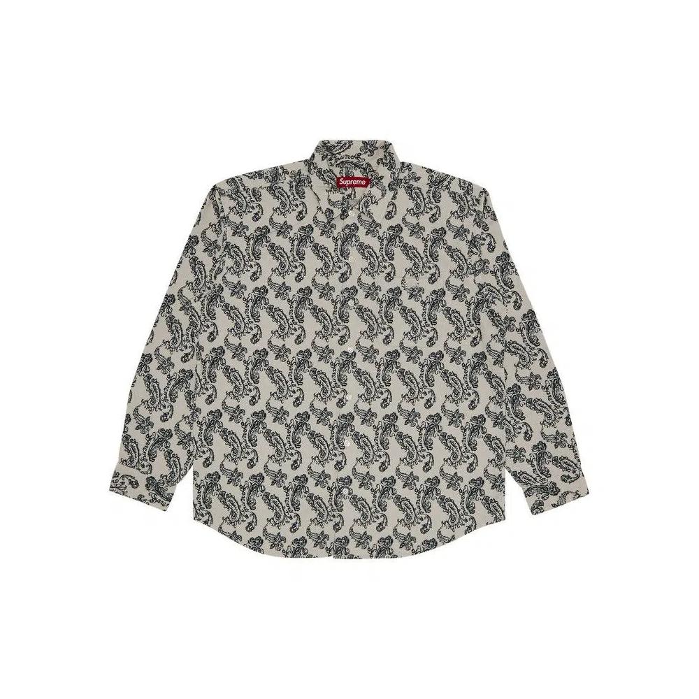 Фланелевые рубашки Supreme Paisley Flannel Shirt 'White' 1