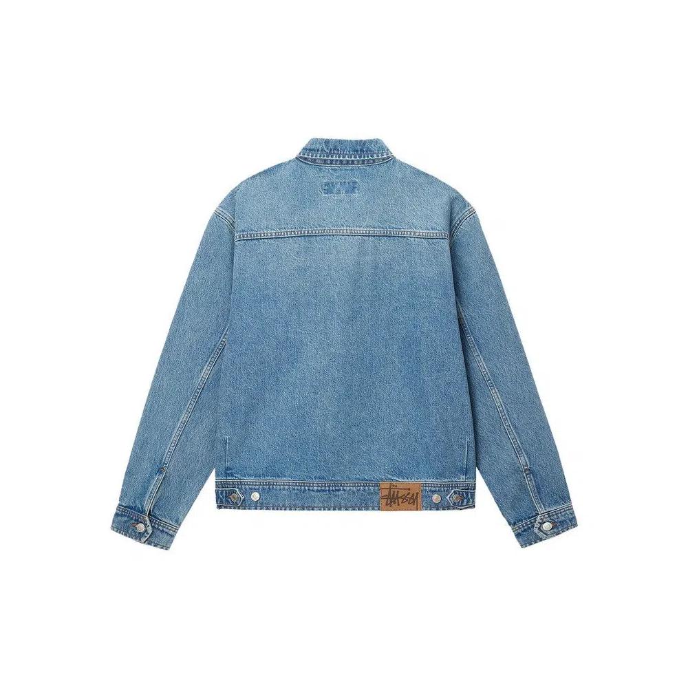 Джинсовые куртки Stussy Zip Work Jacket 'Вымытый синий' 2