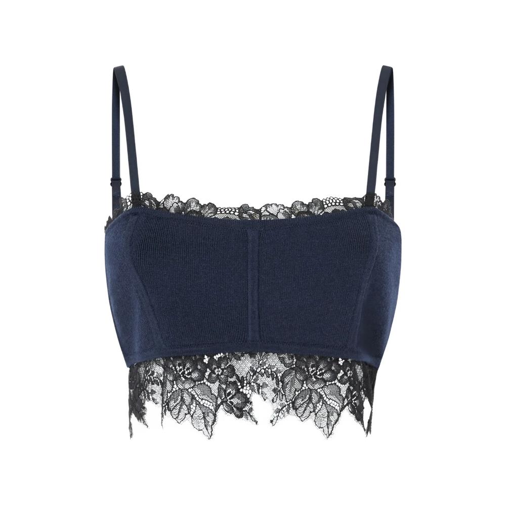 lace-trim knitted top 1
