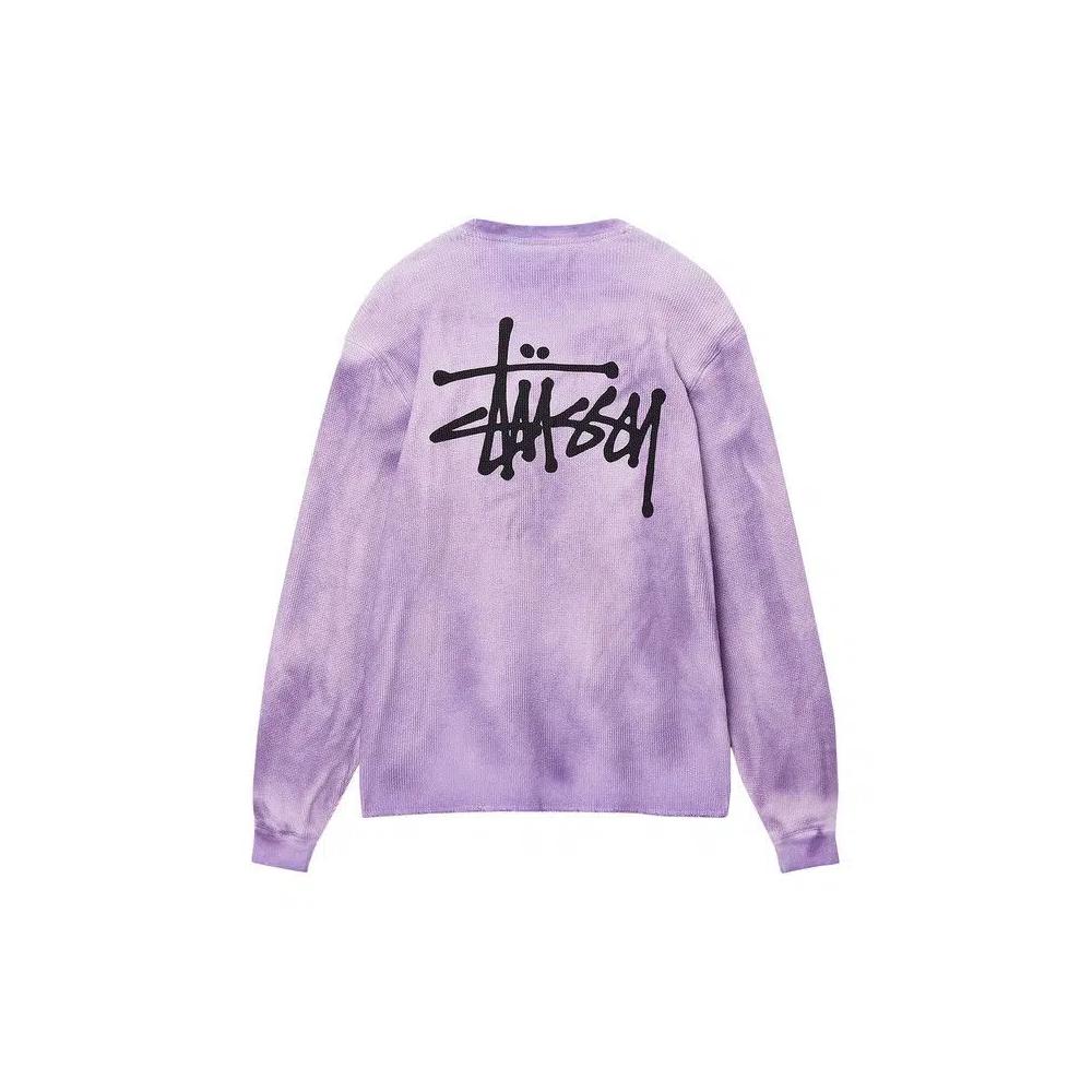 Футболки Stussy Basic Stock Long-Sleeve Thermal 'Lavender' 2