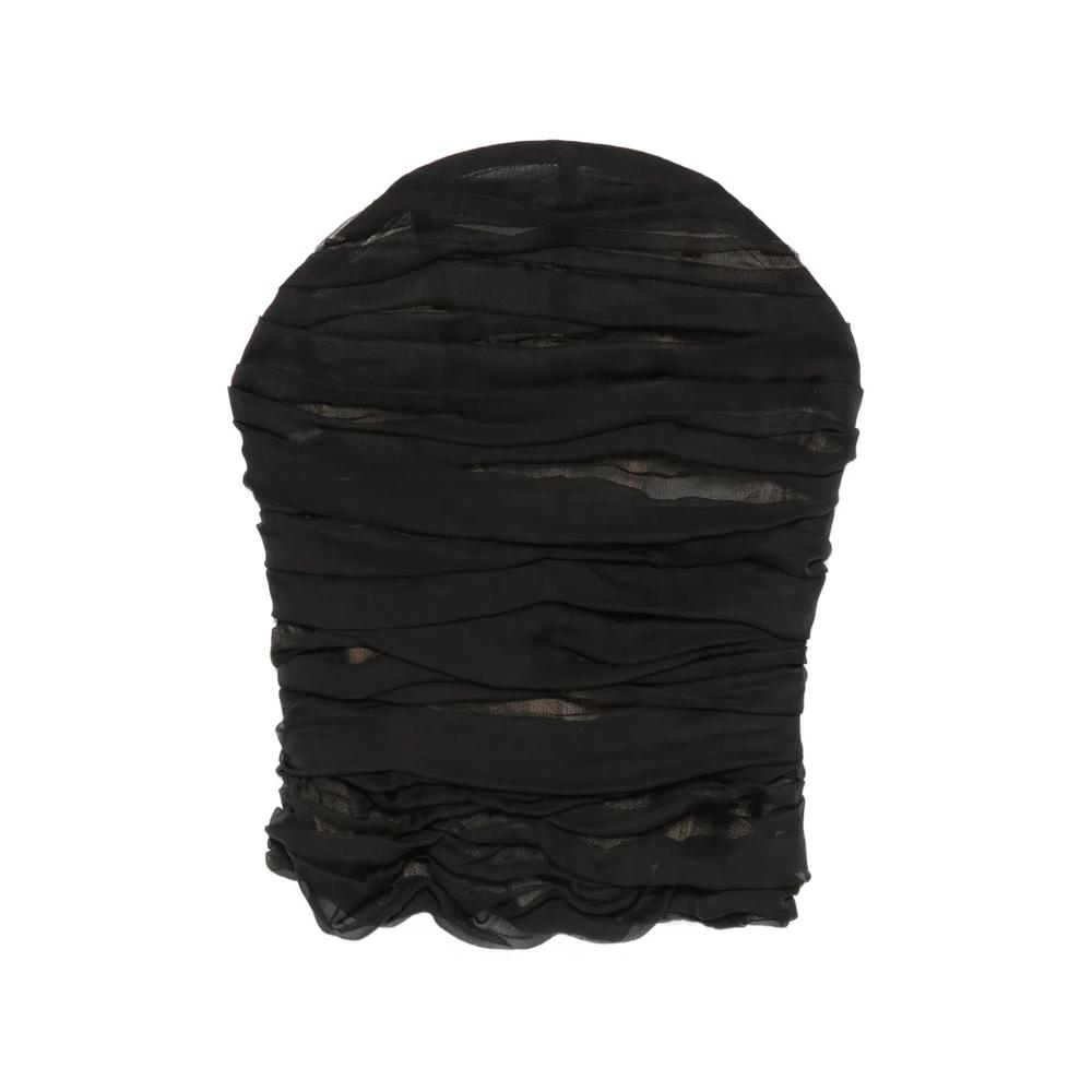 Топ с вырезом халтер и сборками 1