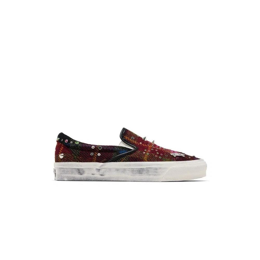 Слипоны Vans Premium Classic Harris Tweed Slip-On 'Red' 1