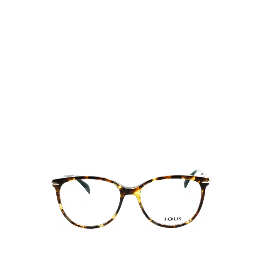 tortoiseshell-effect oval-frame glasses 1