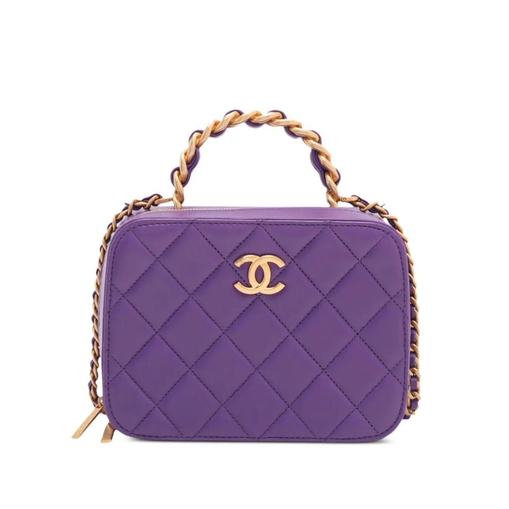 Сумка-сэтчел CC Quilted Lambskin Chain Top Handle Vanity Case (2021-2026 годы) 1