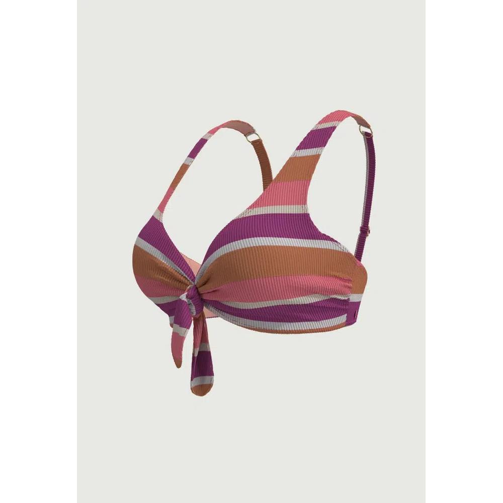 Someday Stripe Plus Cup Топ-бикини с завязками спереди 3