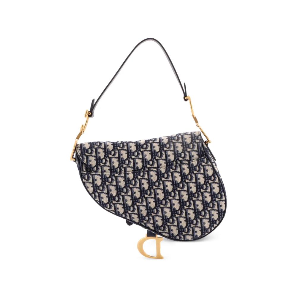 Сумка на плечо Saddle Handbag Oblique из канваса среднего размера 2