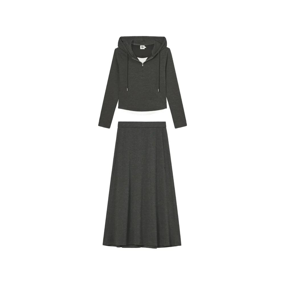 hooded two-piece skirt set 1