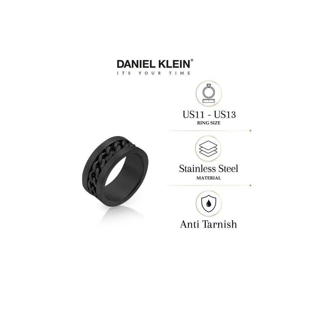 Мужское кольцо Inner Chain из черной нержавеющей стали DKJ.2.2000-L-2 2