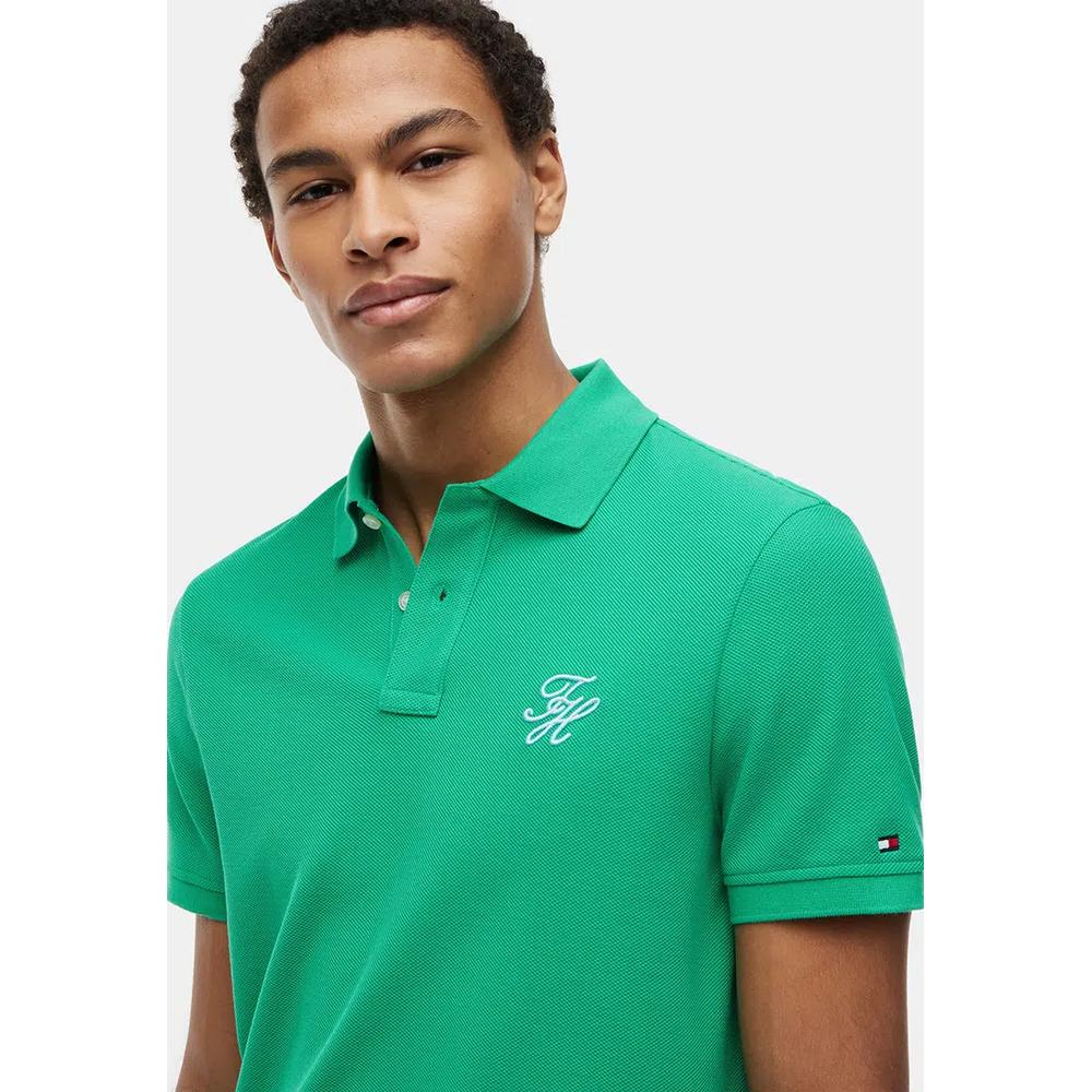 Поло с логотипом Regular Fit Script Logo Regular Polo Shirt - Th Mainline 3